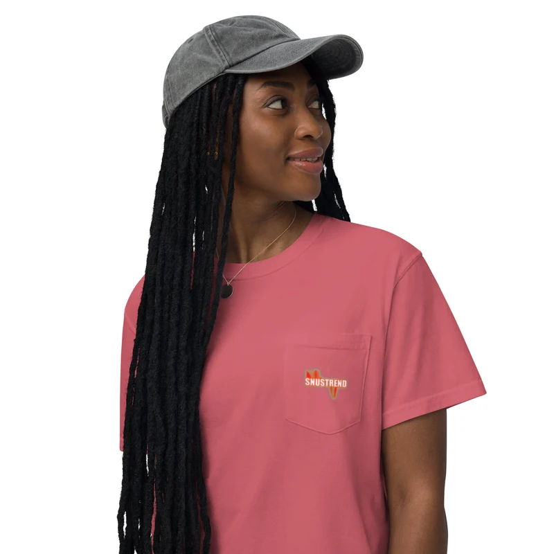 Distressed Snustrend T-Shirt mit Brusttasche