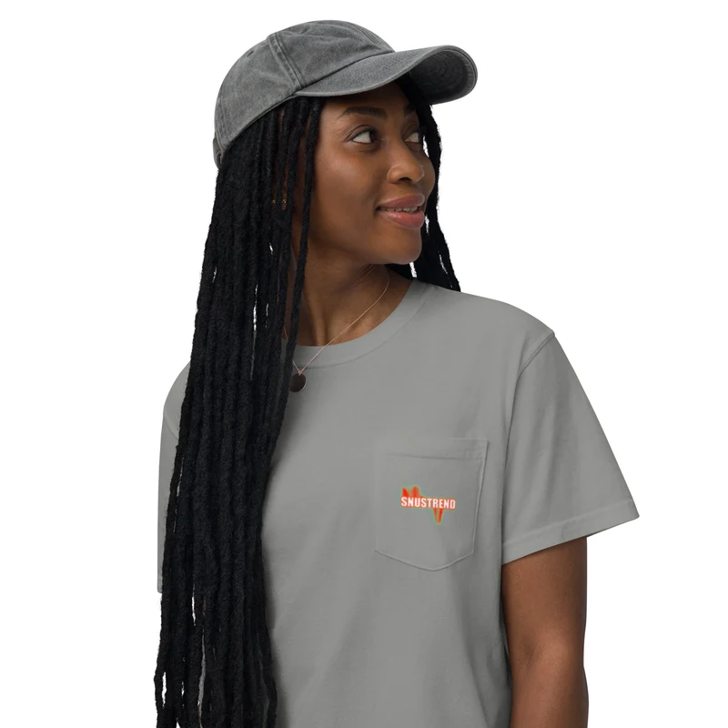 Distressed Snustrend T-Shirt mit Brusttasche