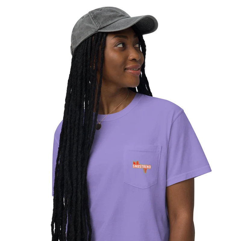 Distressed Snustrend T-Shirt mit Brusttasche