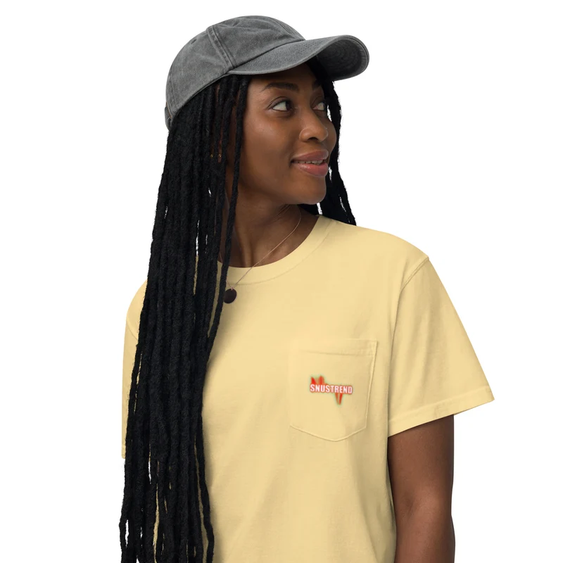 Distressed Snustrend T-Shirt mit Brusttasche