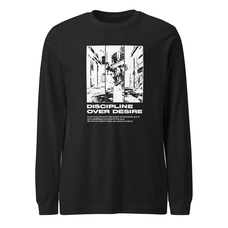 Discipline over Desire Unisex Langarm-T-Shirt