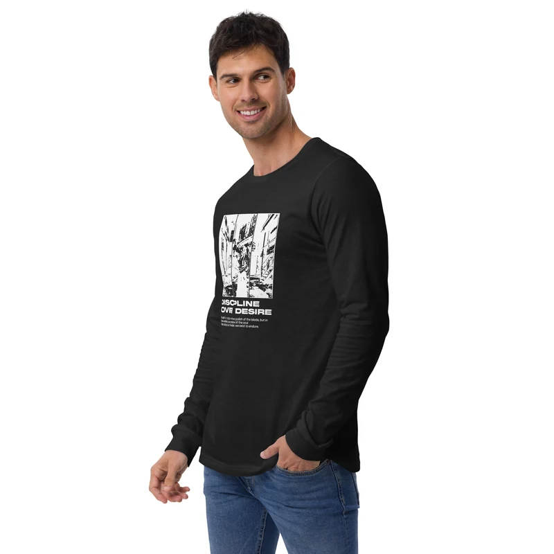 Discipline over Desire Unisex Langarm-T-Shirt