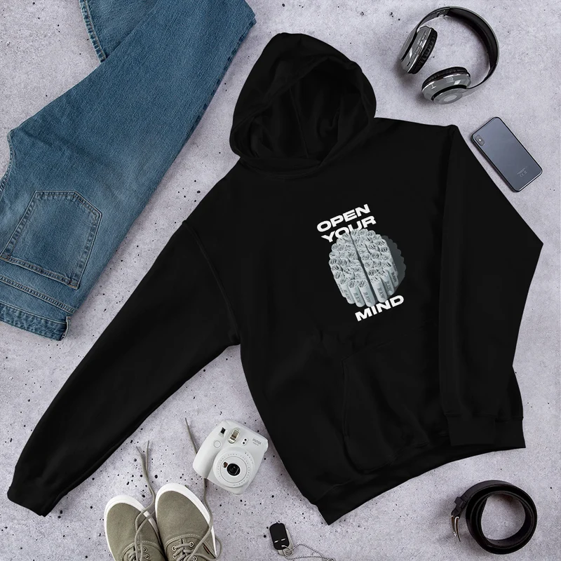 Open Your Mind Unisex Bio-Hoodie