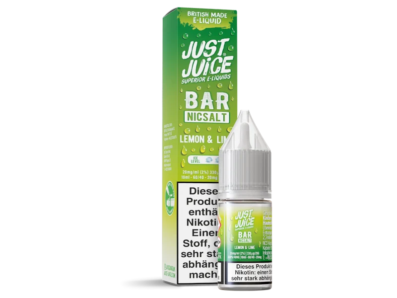 Just Juice - Bar - Lemon & Lime - 10ml Fertigliquid (Nikotinsalz)