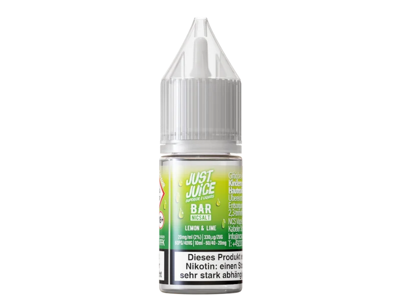 Just Juice - Bar - Lemon & Lime - 10ml Fertigliquid (Nikotinsalz)