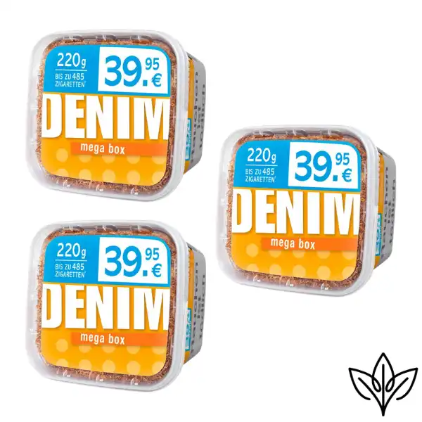 3 x Denim Volumen Tabak 4XL (210g)