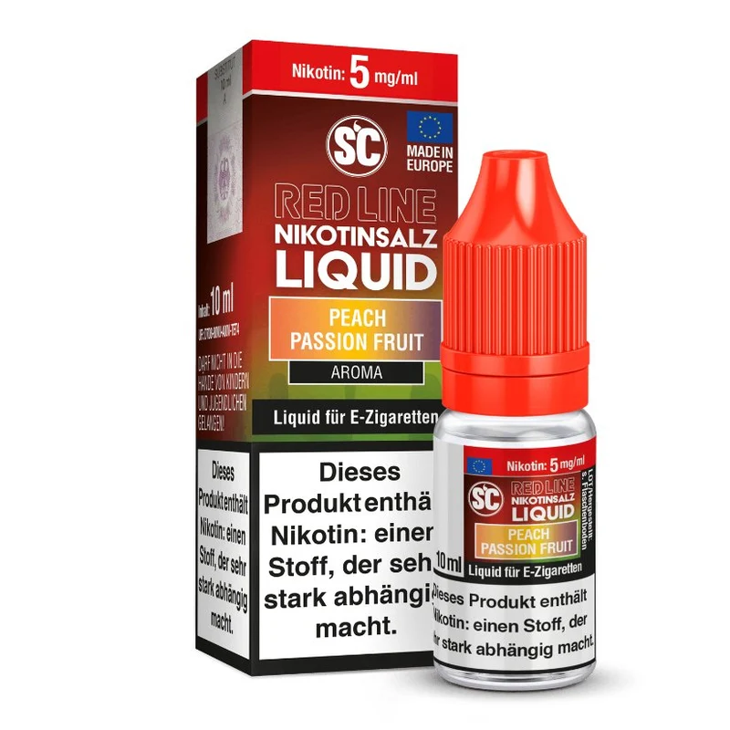 SC Red Line Peach Passion Fruit V2 Nikotinsalz Liquid – 10/20 mg, 10 ml