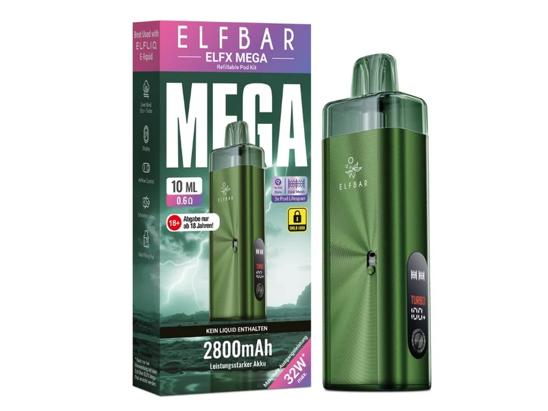Elfbar ELFX Mega E-Zigaretten Set – 2800mAh Pod System mit 32W & 10ml