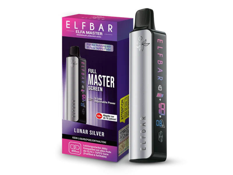 Elfbar Elfa Master Akku - 850 mAh Pod-Akkuträger mit Display | 9-18W