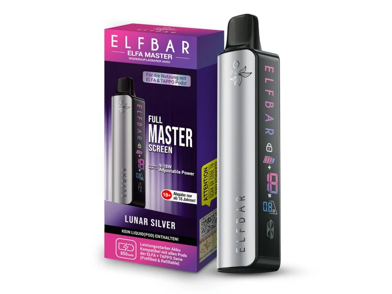 Elfbar Elfa Master Akku - 850 mAh Pod-Akkuträger mit Display | 9-18W
