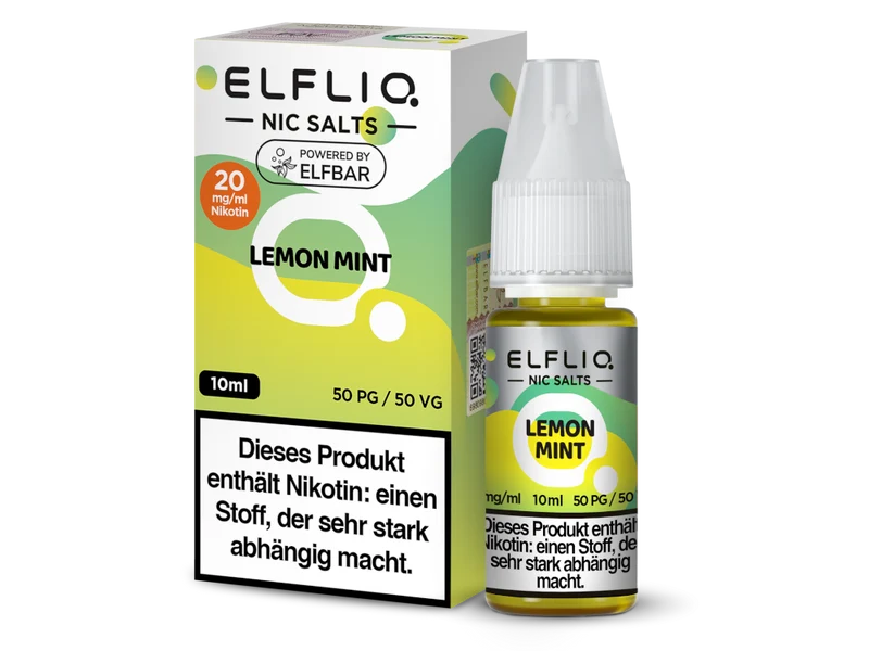 ELFLIQ Lemon Mint Nikotinsalz Liquid – Elfbar E-Liquid 10ml Flasche