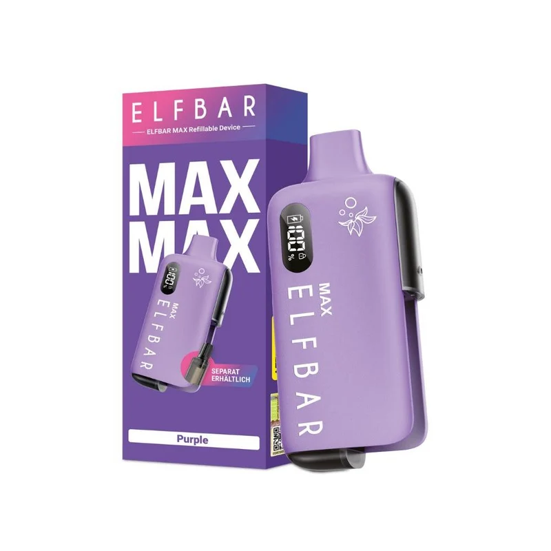 Elfbar Max E-Zigaretten Set – 650 mAh Akku, OLED-Display & Refill-System