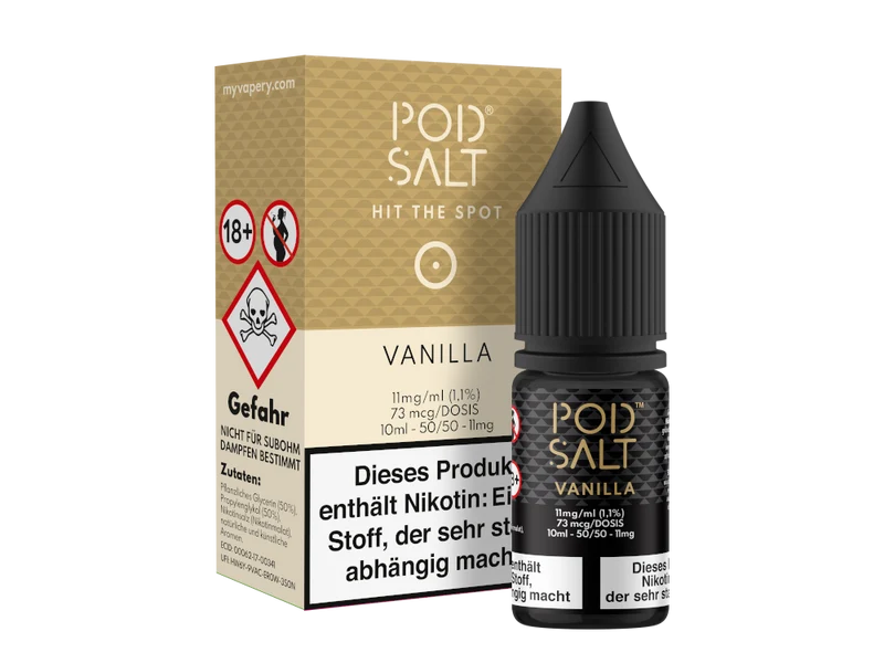 Pod Salt Vanilla Nikotinsalz Liquid – 10ml E-Zigarette Liquid (11/20mg)