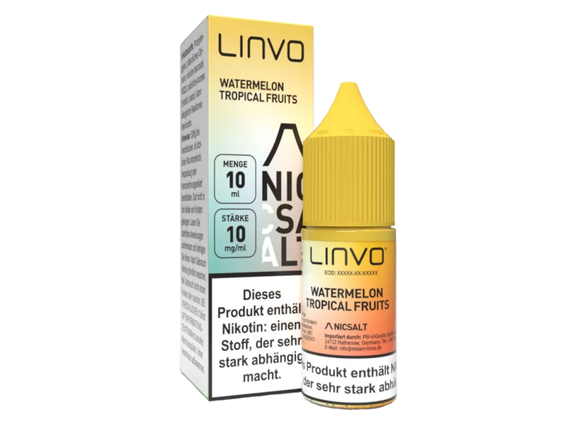 Linvo Watermelon Tropical Fruits Nikotinsalz Liquid - 10ml E-Zigarette