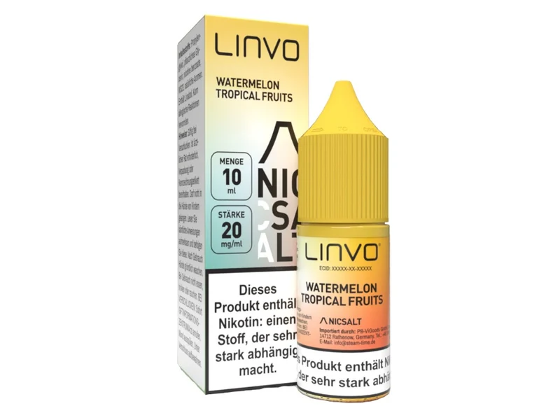 Linvo Watermelon Tropical Fruits Nikotinsalz Liquid - 10ml E-Zigarette