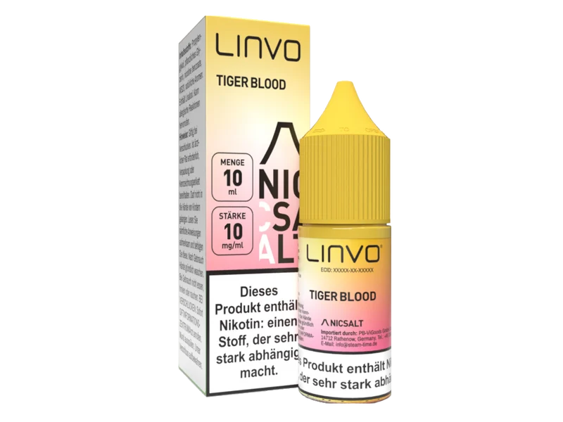 Linvo Tiger Blood Nikotinsalz Liquid – Erdbeere, Wassermelone & Kokos 10ml