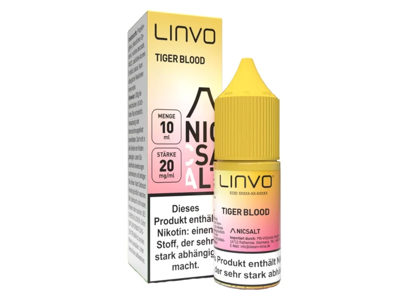 Linvo Tiger Blood Nikotinsalz Liquid – Erdbeere, Wassermelone & Kokos 10ml
