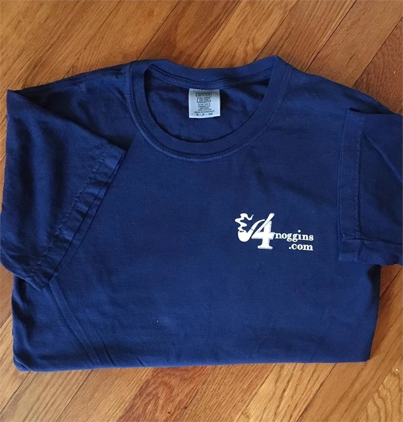 4Noggins Apparel: NAVY COTTON T-SHIRT