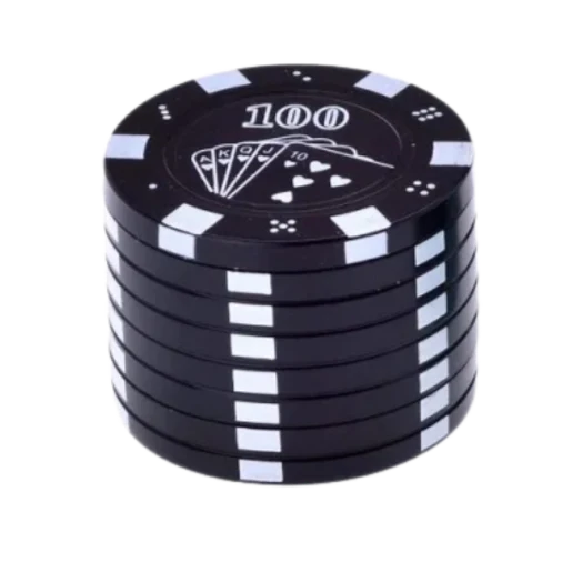 Champ High - Grinder Poker Chips - 42mm - 3 Layers Black
