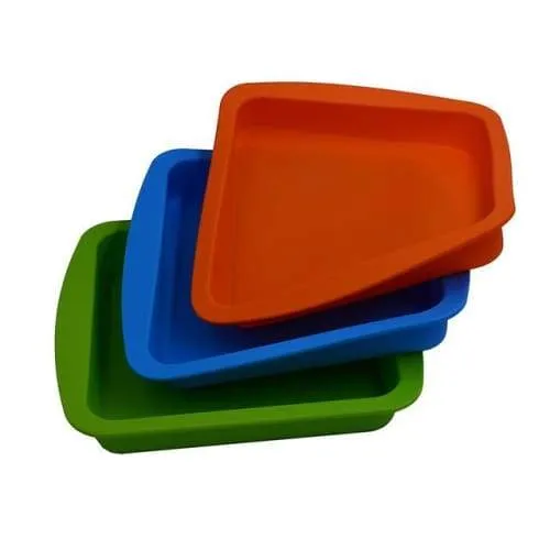 8" ROUND SILICONE DEEP TRAY ASSORTED COLORS