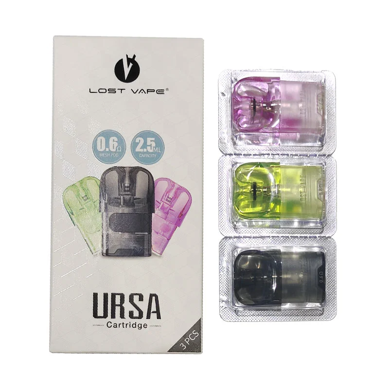 Lost Vape Ursa Nano Replacement Pod Cartridge 2.5ml für Ursa Nano Kit / Ursa Baby Pod Kit / Ursa Pro Kit / Ursa Nano Pro / Ursa S Kit / Ursa Baby Pro Kit / Ursa Pocket Kit / Ursa Nano Air kit / Ursa Nano 2 kit (3Stück/Packung)