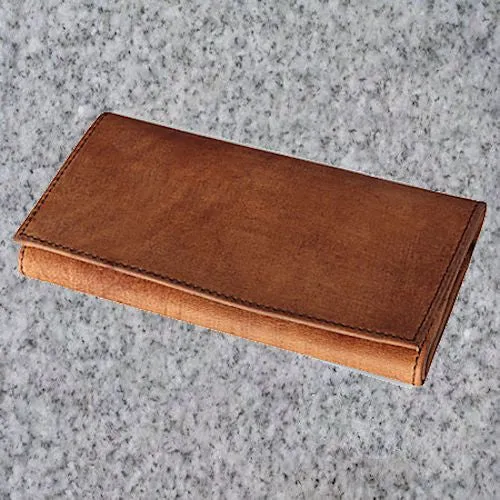Eric Stokkebye: 4TH GENERATION LEATHER ROLL UP POUCH - BROWN