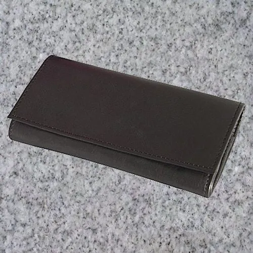 Eric Stokkebye: 4TH GENERATION KENZO LEATHER ROLL UP POUCH - BLACK