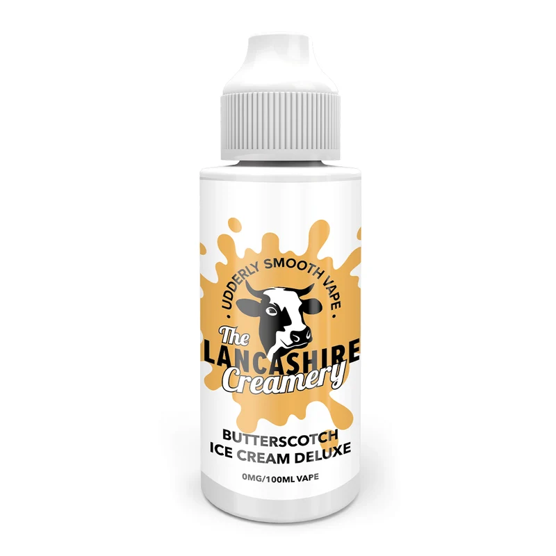 The Lancashire Creamery - Butterscotch Ice Cream Deluxe 0mg 100ml