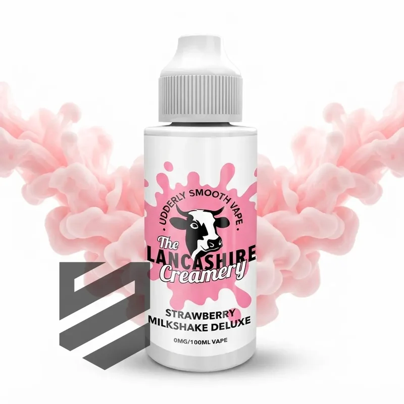 The Lancashire Creamery - Strawberry Milkshake Deluxe 0mg 100ml