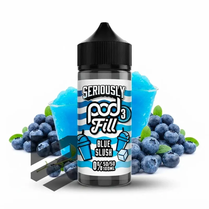 Seriously Pod Fill 3 - Blue Slush 50/50 0mg 100ml Shortfill