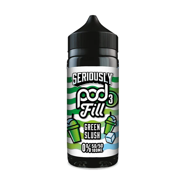 Seriously Pod Fill 3 - Green Slush 50/50 0mg 100ml Shortfill