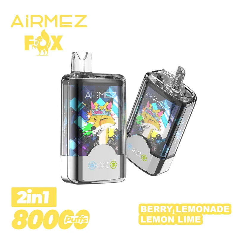 AiRMEZ Fox 80000 80K Puffs Einweg Kit 30ml (Dual Flavor) - 💥 Nehme 4 Zahle NUR 3! + Ab einem Einkauf von 120€ 2 Mystery Gratis💥