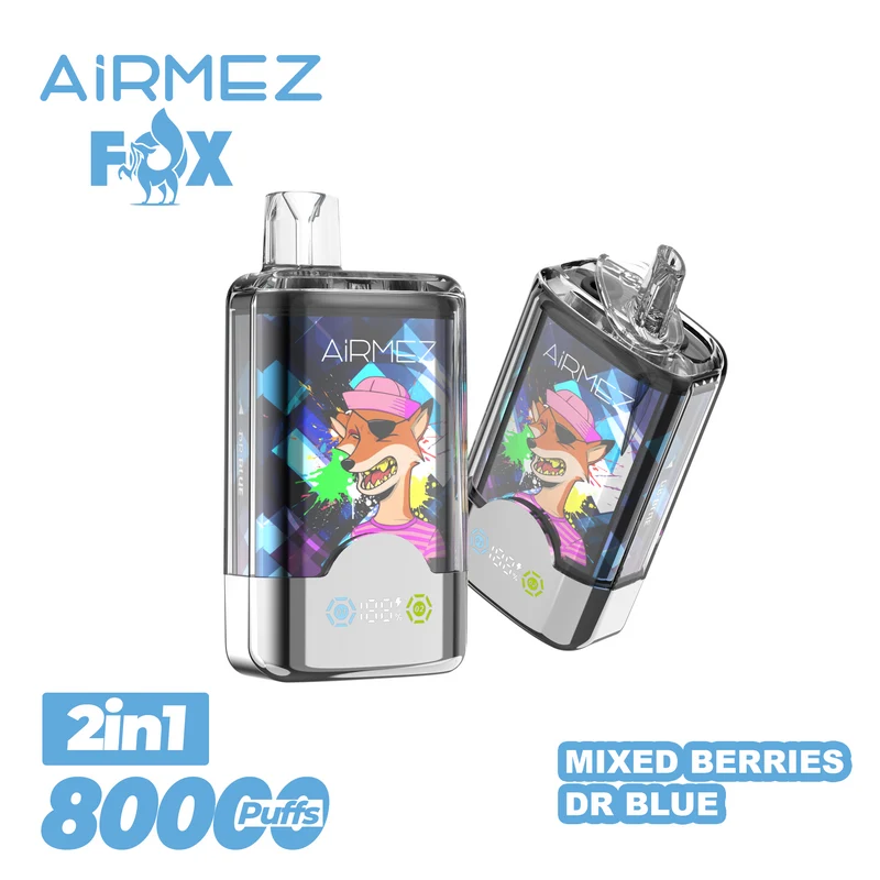 AiRMEZ Fox 80000 80K Puffs Einweg Kit 30ml (Dual Flavor) - 💥 Nehme 4 Zahle NUR 3! + Ab einem Einkauf von 120€ 2 Mystery Gratis💥