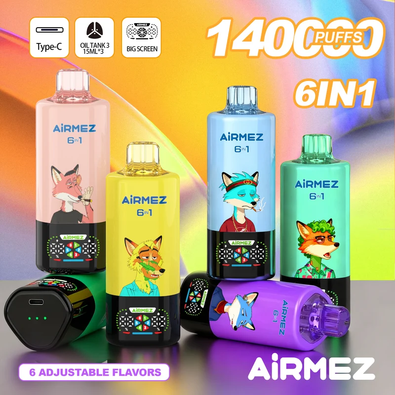 Airmez Fox 6in1 140K 45ml Einweg Kit (140000 Puffs) - 💥 Nehme 4 Zahle NUR 3! + Ab einem Einkauf von 100€ 2 Mystery Gratis💥