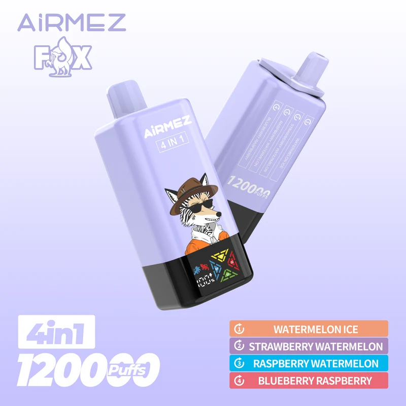 AiRMEZ Fox 4in1 120K 60ml Einweg Kit (120000 Puffs) - 💥 Nehme 5 Zahle NUR 4! + Ab einem Einkauf von 100€ 2 Mystery Gratis💥