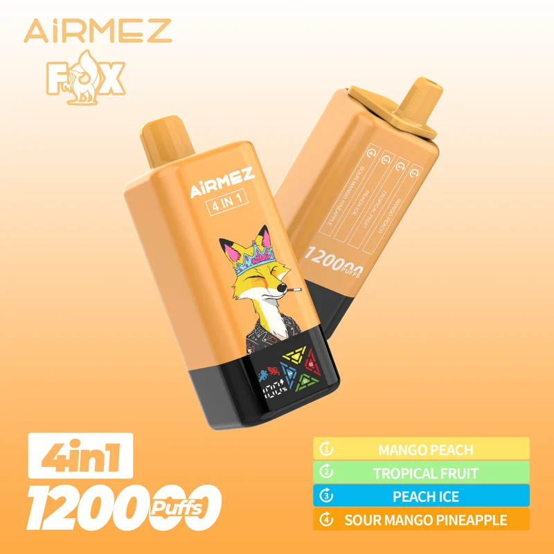 AiRMEZ Fox 4in1 120K 60ml Einweg Kit (120000 Puffs) - 💥 Nehme 5 Zahle NUR 4! + Ab einem Einkauf von 100€ 2 Mystery Gratis💥