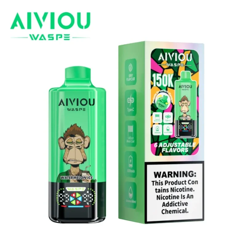 WASPE Aiviou 150K 150000 Puffs 6in1 Wiederaufladbares Einweg Kit - 💥 Nehme 4 Zahle NUR 3! + Ab einem Einkauf von 100€ 2 Mystery Gratis💥