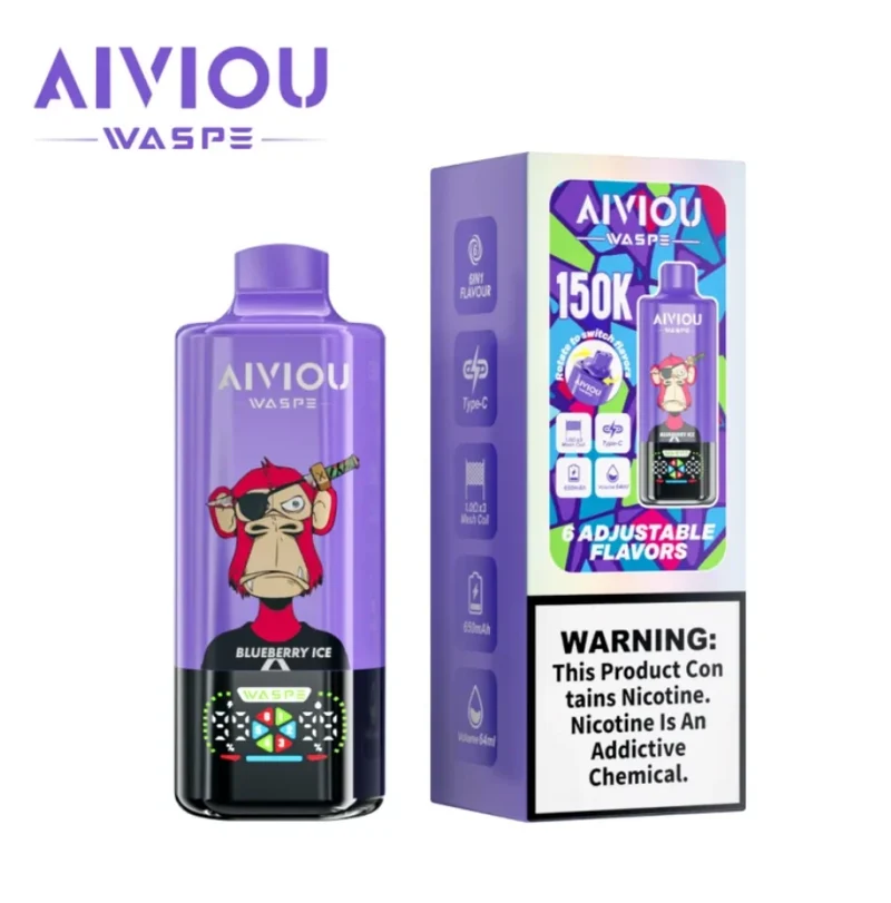 WASPE Aiviou 150K 150000 Puffs 6in1 Wiederaufladbares Einweg Kit - 💥 Nehme 4 Zahle NUR 3! + Ab einem Einkauf von 100€ 2 Mystery Gratis💥
