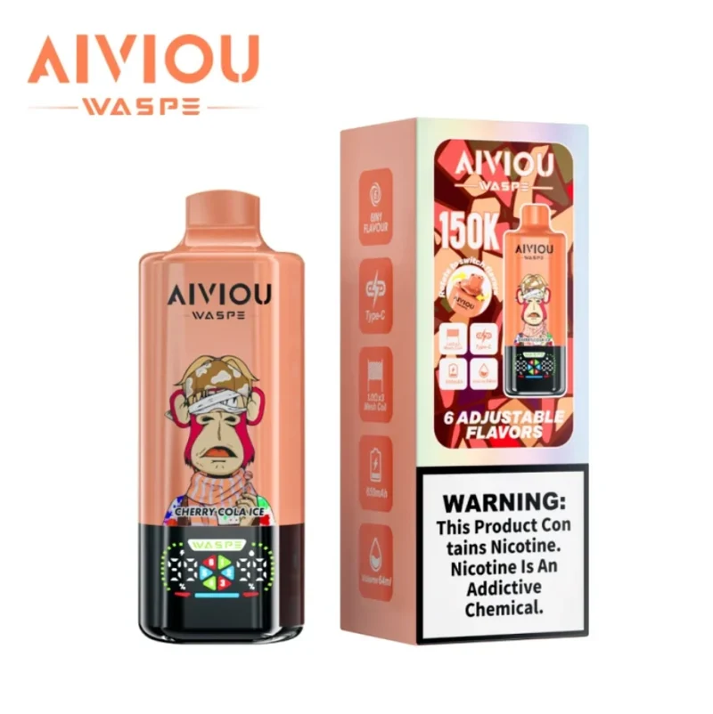 WASPE Aiviou 150K 150000 Puffs 6in1 Wiederaufladbares Einweg Kit - 💥 Nehme 4 Zahle NUR 3! + Ab einem Einkauf von 100€ 2 Mystery Gratis💥