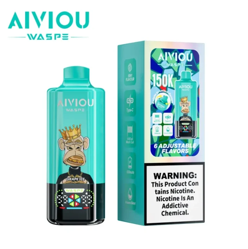 WASPE Aiviou 150K 150000 Puffs 6in1 Wiederaufladbares Einweg Kit - 💥 Nehme 4 Zahle NUR 3! + Ab einem Einkauf von 100€ 2 Mystery Gratis💥
