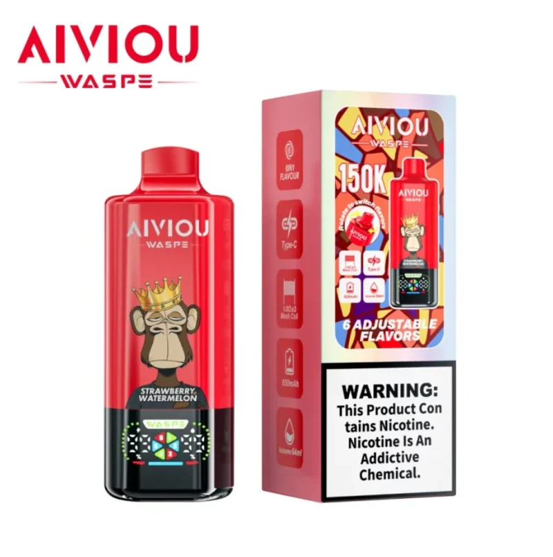 WASPE Aiviou 150K 150000 Puffs 6in1 Wiederaufladbares Einweg Kit - 💥 Nehme 4 Zahle NUR 3! + Ab einem Einkauf von 100€ 2 Mystery Gratis💥