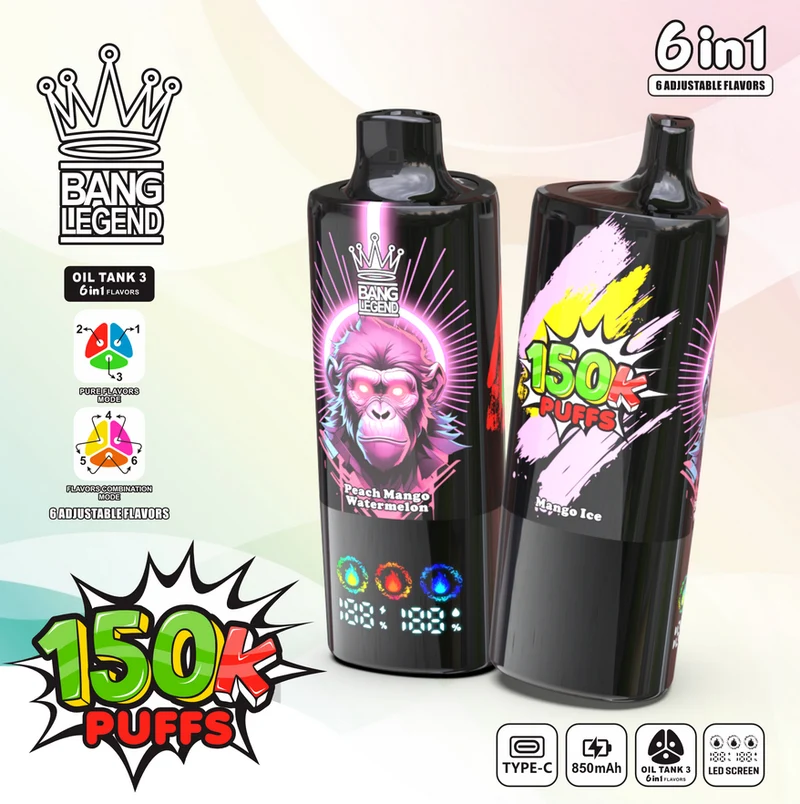 Bang Legend 150000 150K Puffs 6-in-1 Flavors Einweg Kit