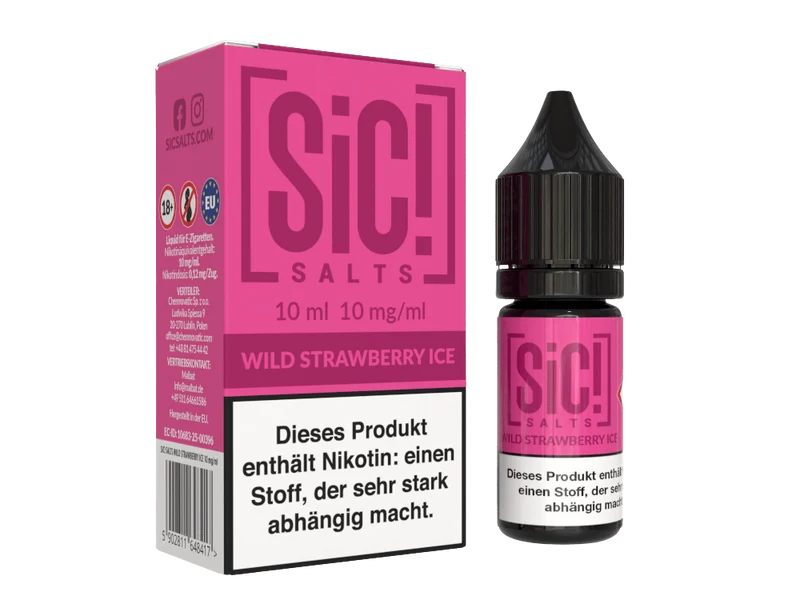 SiC! Salts - Wild Strawberry Ice - 10ml Fertigliquid (Nikotinsalz)