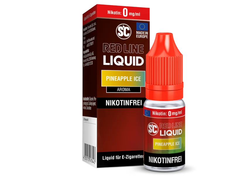 SC - Red Line - Pineapple Ice - 10ml Fertigliquid (Nikotinfrei/Nikotinsalz)