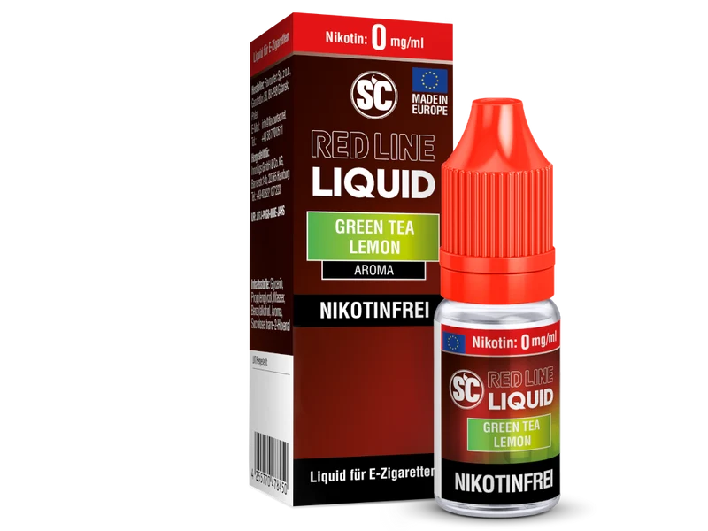 SC - Red Line - Green Tea Lemon - 10ml Fertigliquid (Nikotinfrei/Nikotinsalz)