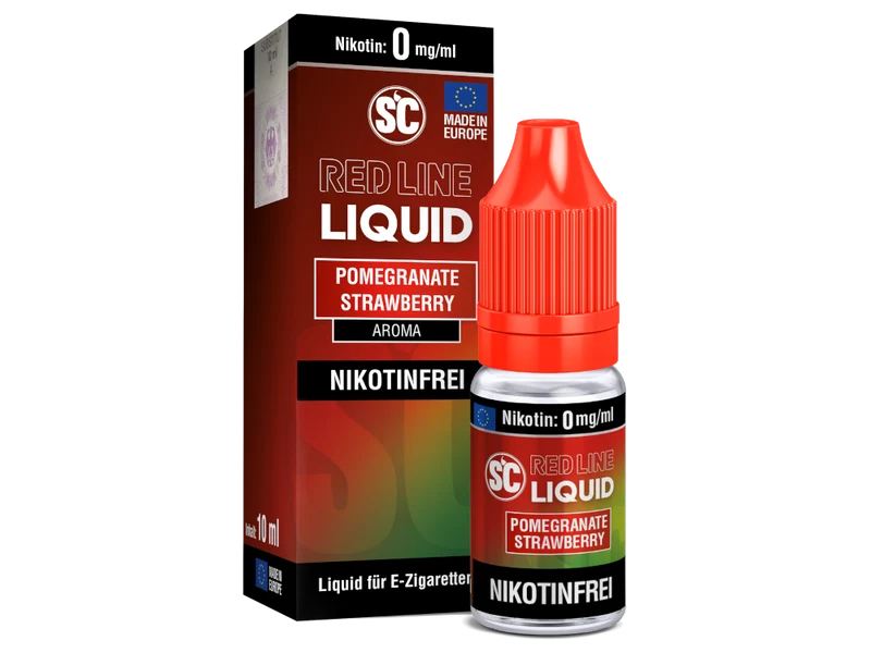 SC - Red Line - Pomegranate Strawberry - 10ml Fertigliquid (Nikotinfrei/Nikotin)