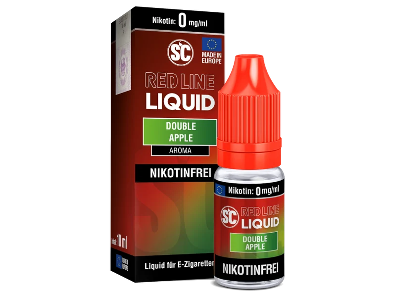 SC - Red Line - Double Apple - 10ml Fertigliquid (Nikotinfrei/Nikotin)