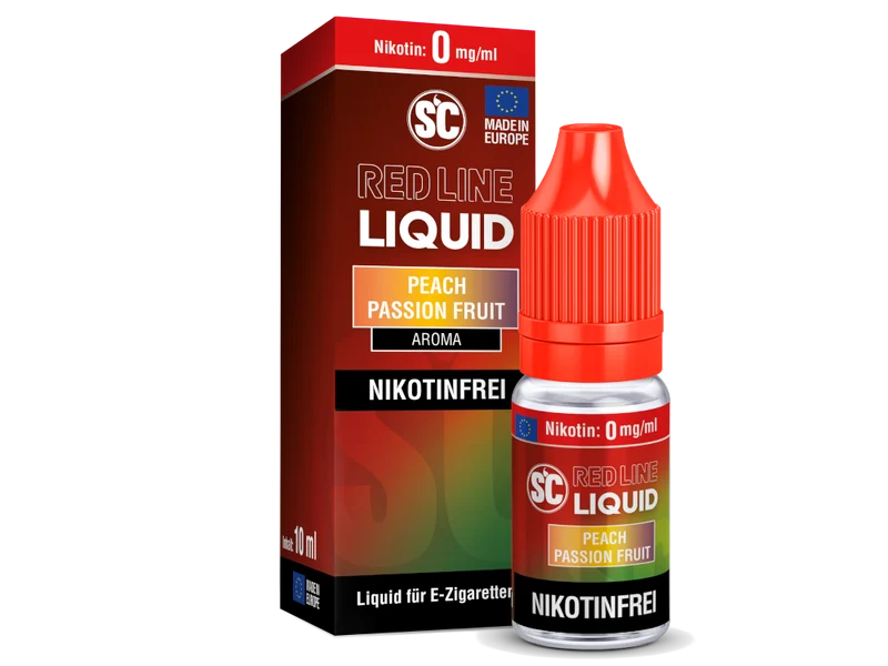 SC - Red Line - Peach Passion Fruit V2 - 10ml Fertigliquid (Nikotinfrei/Nikotinsalz)
