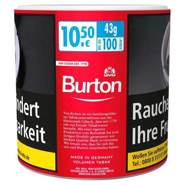 Burton Volumen Tabak Red L-Size (43g)