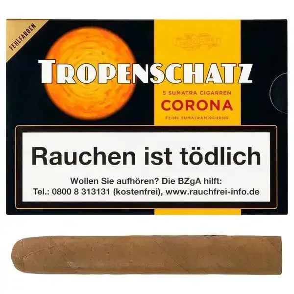 Tropenschatz 421 F Sumatra Zigarren, 10 x 5 Stück (50 Zigarren)